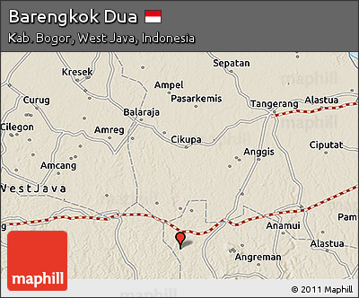 Shaded Relief 3D Map of Barengkok Dua