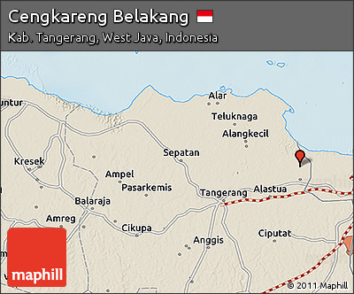 Shaded Relief 3D Map of Cengkareng Belakang
