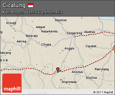 Shaded Relief 3D Map of Cicalung