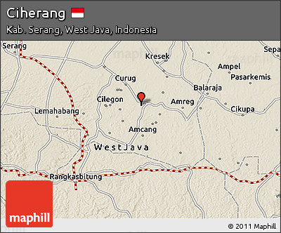 Shaded Relief 3D Map of Ciherang
