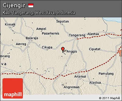 Shaded Relief 3D Map of Cijengir