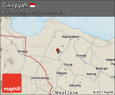 Shaded Relief 3D Map of Cikopyah