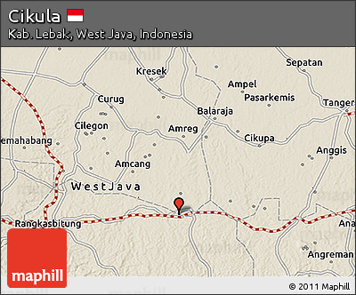 Shaded Relief 3D Map of Cikula
