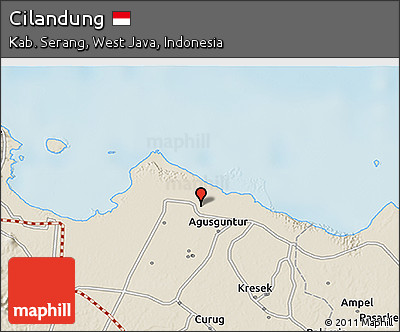 Shaded Relief 3D Map of Cilandung