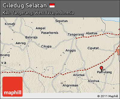 Shaded Relief 3D Map of Ciledug Selatan