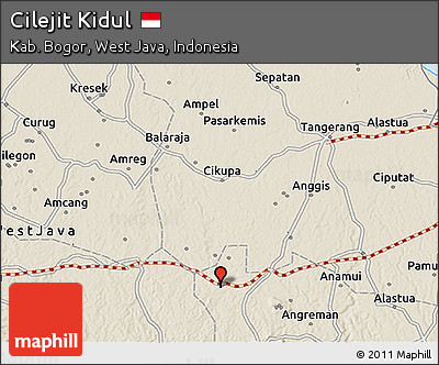 Shaded Relief 3D Map of Cilejit Kidul