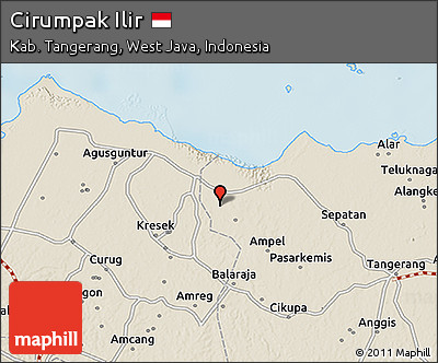Shaded Relief 3D Map of Cirumpak Ilir