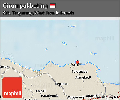 Shaded Relief 3D Map of Cirumpakbeting