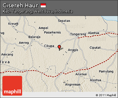 Shaded Relief 3D Map of Cisereh Haur