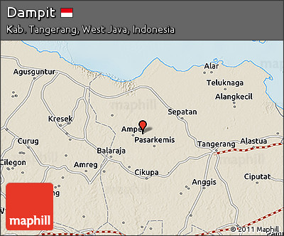 Shaded Relief 3D Map of Dampit
