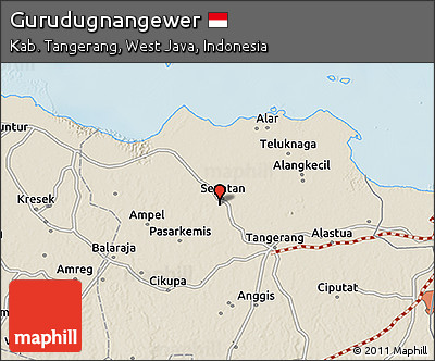 Shaded Relief 3D Map of Gurudugnangewer