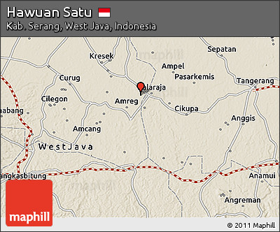 Shaded Relief 3D Map of Hawuan Satu