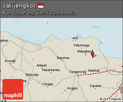 Shaded Relief 3D Map of Jatijengkol