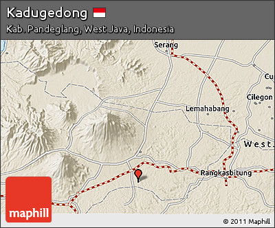 Shaded Relief 3D Map of Kadugedong