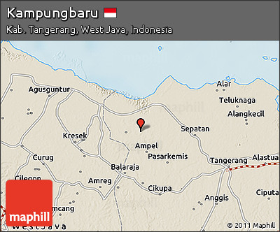 Shaded Relief 3D Map of Kampungbaru