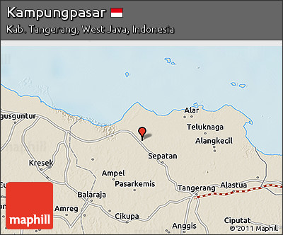 Shaded Relief 3D Map of Kampungpasar