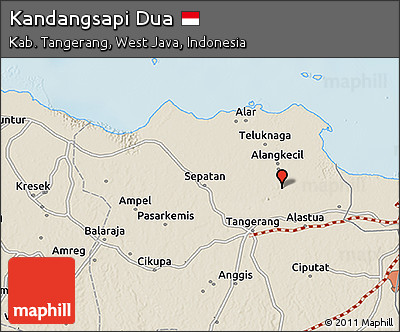 Shaded Relief 3D Map of Kandangsapi Dua
