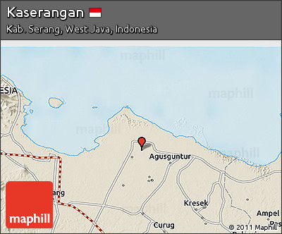 Shaded Relief 3D Map of Kaserangan
