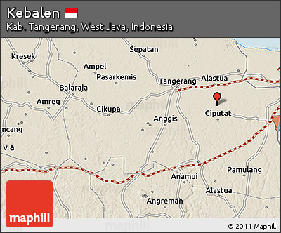 Shaded Relief 3D Map of Kebalen
