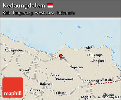 Shaded Relief 3D Map of Kedaungdalem