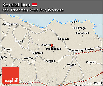 Shaded Relief 3D Map of Kendal Dua