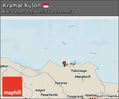 Shaded Relief 3D Map of Kramat Kulon