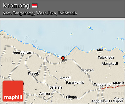 Shaded Relief 3D Map of Kromong