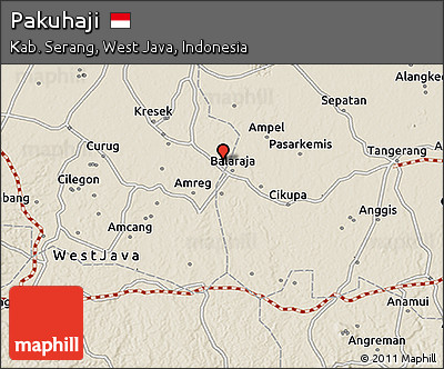 Shaded Relief 3D Map of Pakuhaji