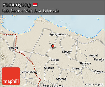 Shaded Relief 3D Map of Pamenyeng