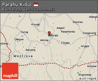 Shaded Relief 3D Map of Parahu Kidul