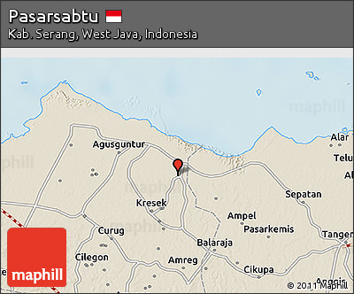 Shaded Relief 3D Map of Pasarsabtu