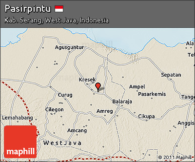 Shaded Relief 3D Map of Pasirpintu