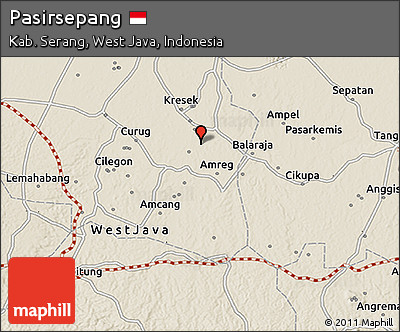 Shaded Relief 3D Map of Pasirsepang