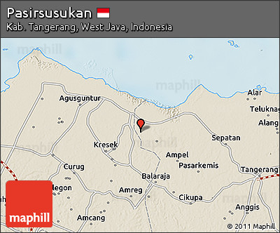 Shaded Relief 3D Map of Pasirsusukan