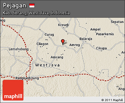 Shaded Relief 3D Map of Pejagan