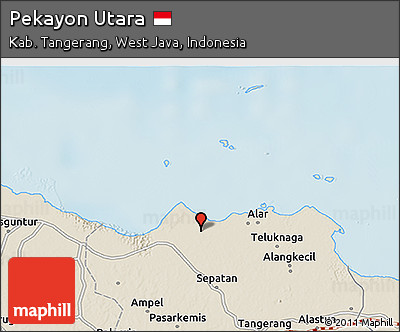 Shaded Relief 3D Map of Pekayon Utara