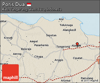 Shaded Relief 3D Map of Poris Dua
