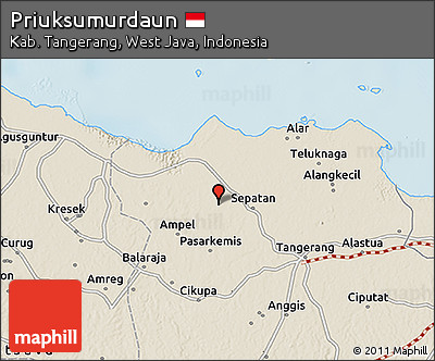 Shaded Relief 3D Map of Priuksumurdaun