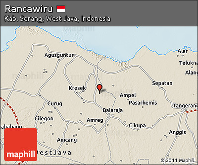 Shaded Relief 3D Map of Rancawiru