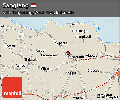 Shaded Relief 3D Map of Sangiang