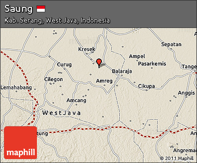 Shaded Relief 3D Map of Saung