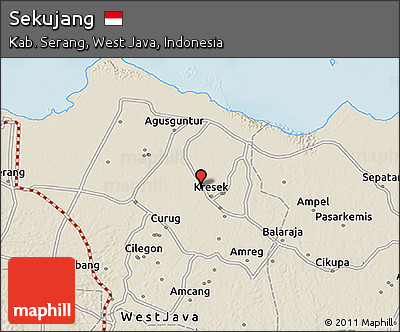 Shaded Relief 3D Map of Sekujang