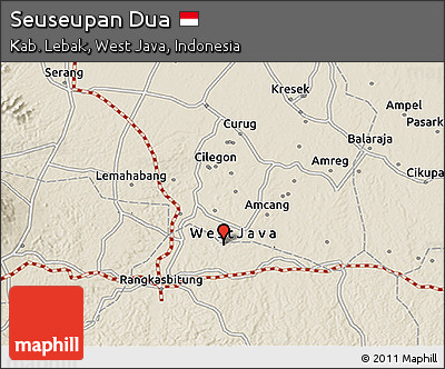 Shaded Relief 3D Map of Seuseupan Dua