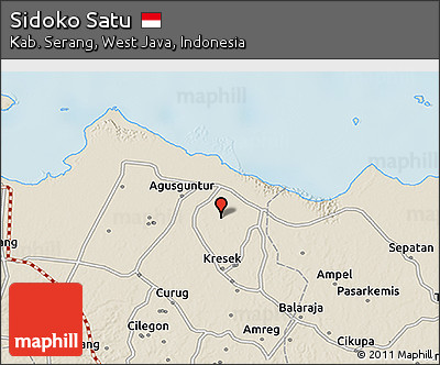 Shaded Relief 3D Map of Sidoko Satu