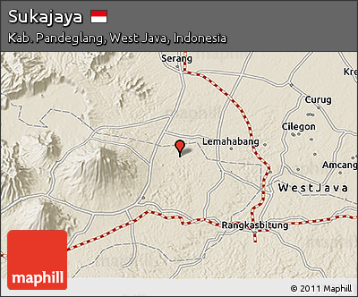 Shaded Relief 3D Map of Sukajaya