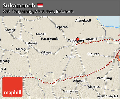 Shaded Relief 3D Map of Sukamanah