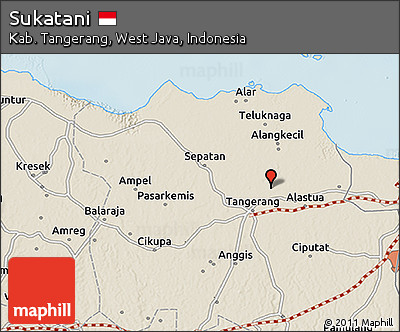 Shaded Relief 3D Map of Sukatani