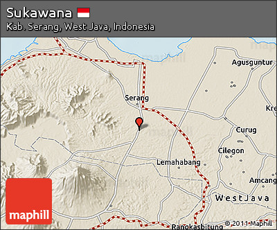 Shaded Relief 3D Map of Sukawana
