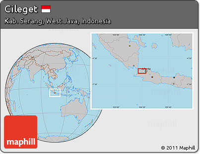 Gray Location Map of Cileget