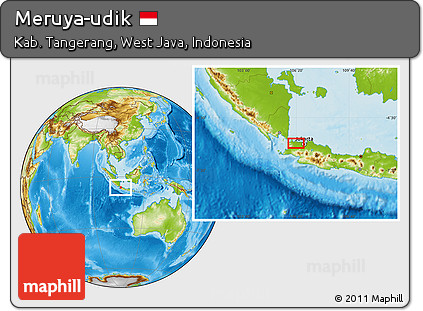 Physical Location Map of Meruya-udik